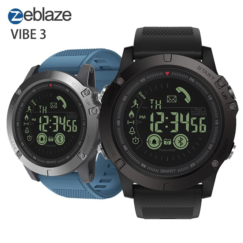 Zeblaze VIBE 3 флагман Прочный смарт-часы Для мужчин 33-месяц в режиме ожидания 24h всепогодный мониторинг спортивные умные часы для Android IOS