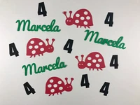 personalized name ladybug name birthday confettis wedding birthday table decor scrapbook scatters party decoartions