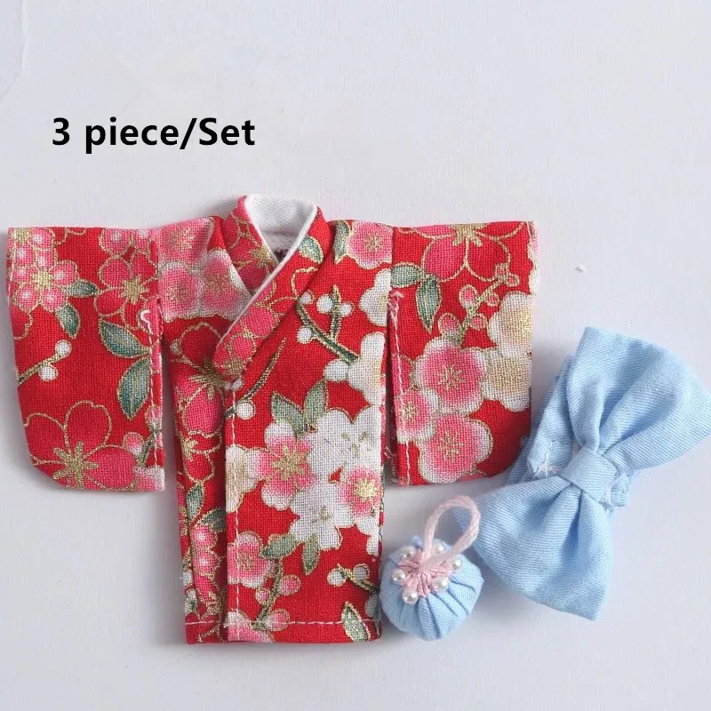 set 4 3 шт./компл. ob11 кимоно 1/12 кукла банный комплект 1/12 кукольная одежда(подходит для Ob11, obitsu11, BJD12, cu-poche - Цвет: set 4