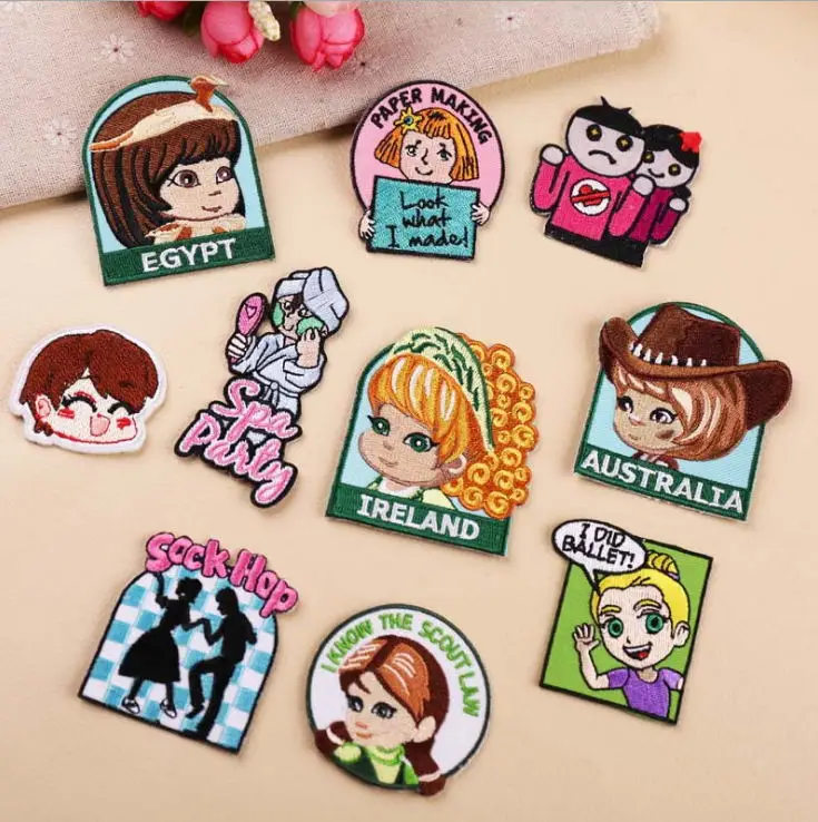 Новое поступление 10 шт. Герой мультфильма вышитые патчи железные на джинсовое