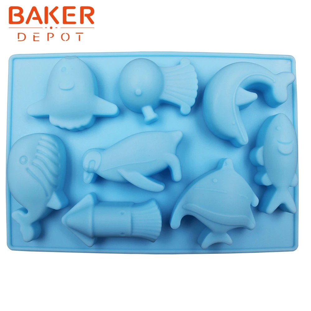 Силиконовая форма для выпечки шоколада морского мира|silicone mold cake|mold cakesilicone |