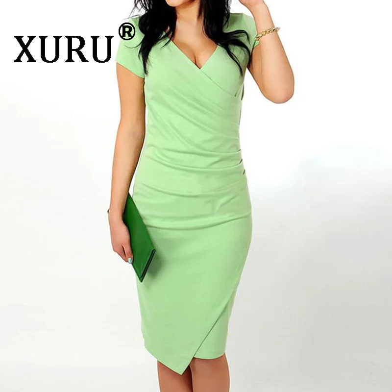 Платье женское асимметричное с V-образным вырезом большого размера | Женская