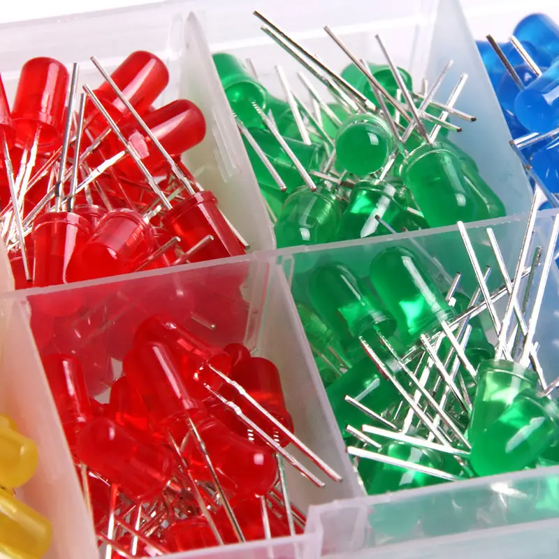 Набор светодиодных ламп Glyduino 300 шт. 3 мм 5 белый желтый красный зеленый синий