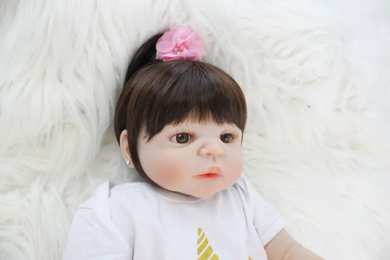 55 см силиконовая кукла Reborn Baby Doll игрушка 22 дюйма виниловая новорожденная