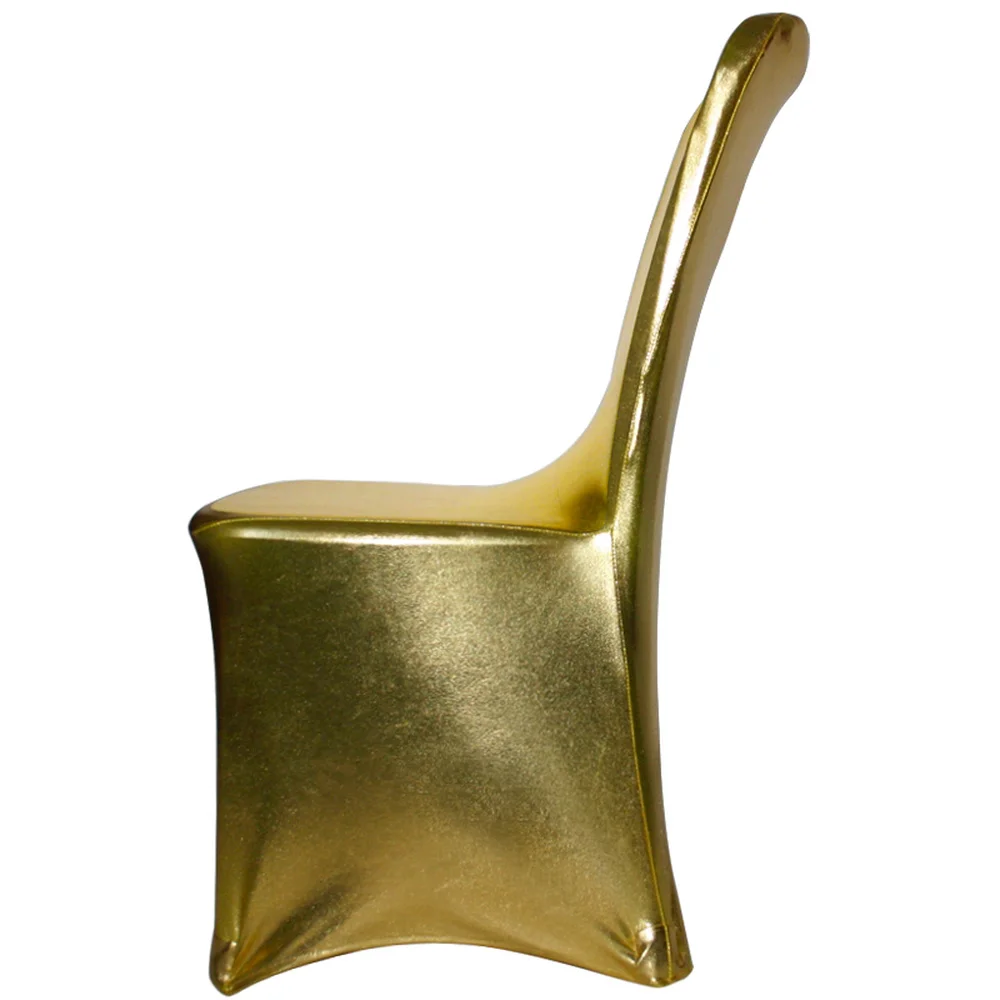 Серебристые золотые Позолоченные Бронзовые эластичные чехлы на кресла спандекс