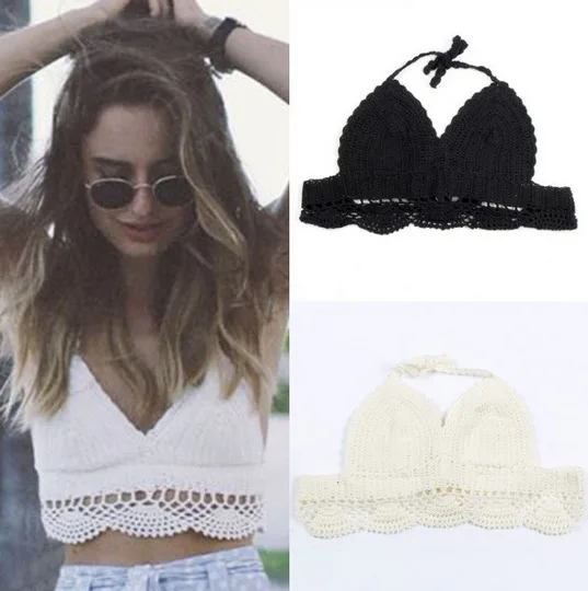 2015 New Summer Women Vintage Bustier Crop Top Camisole Camis Sexy Hollow Out Lace Bralette Fashion Crochet Cropped Tops Tees | Женская