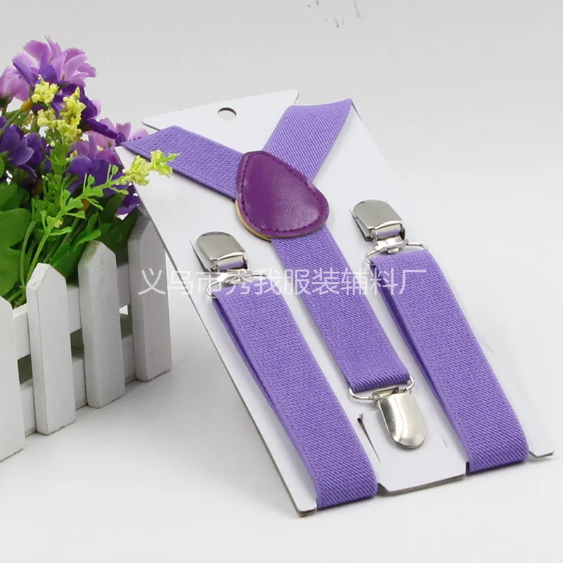 Candy Colors Kids Suspenders Adjustable Y-back Braces Clip-on Elastic Suspender Children Belt Baby Straps 100PCS | Аксессуары для