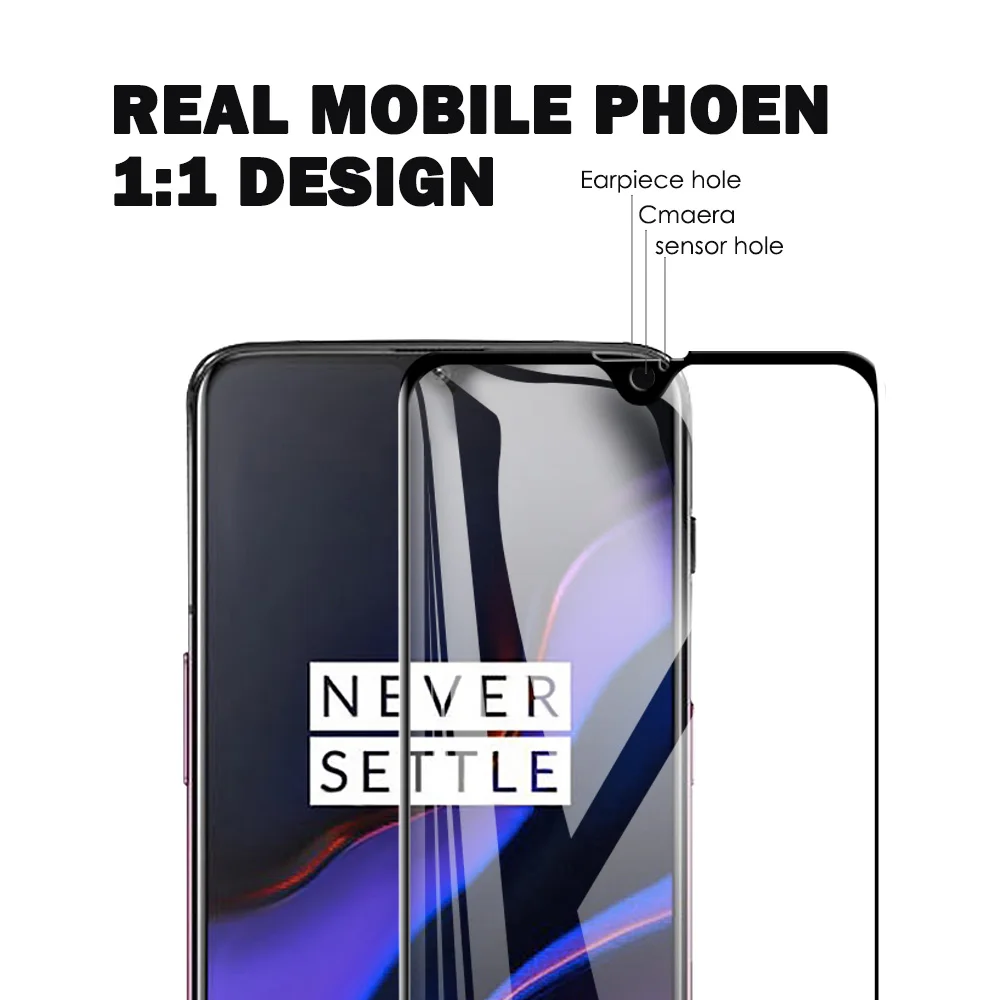 One Plus 6 T Защитная пленка для экрана из закаленного стекла с полным покрытием 3D Edge
