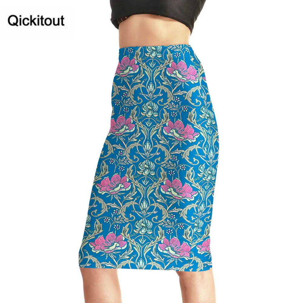 Женская юбка Qickitout с высокой талией и объемным принтом|3d print skirt|print skirthip skirt |