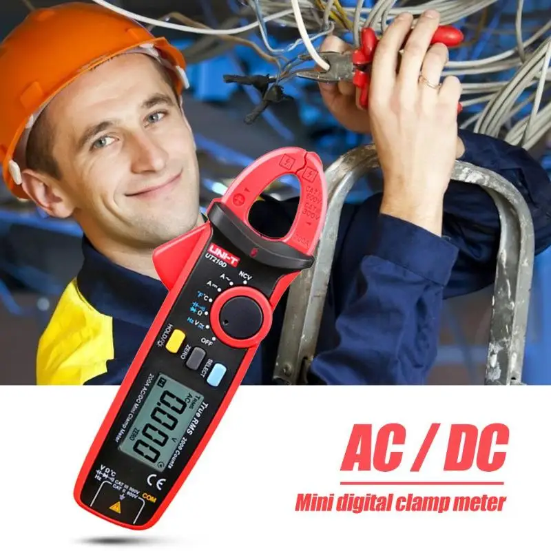 UNI-T UT210E True RMS мини Цифровые токовые клещи AC/DC напряжение Авто Диапазон VFC емкость Бесконтактный мультиметр диод