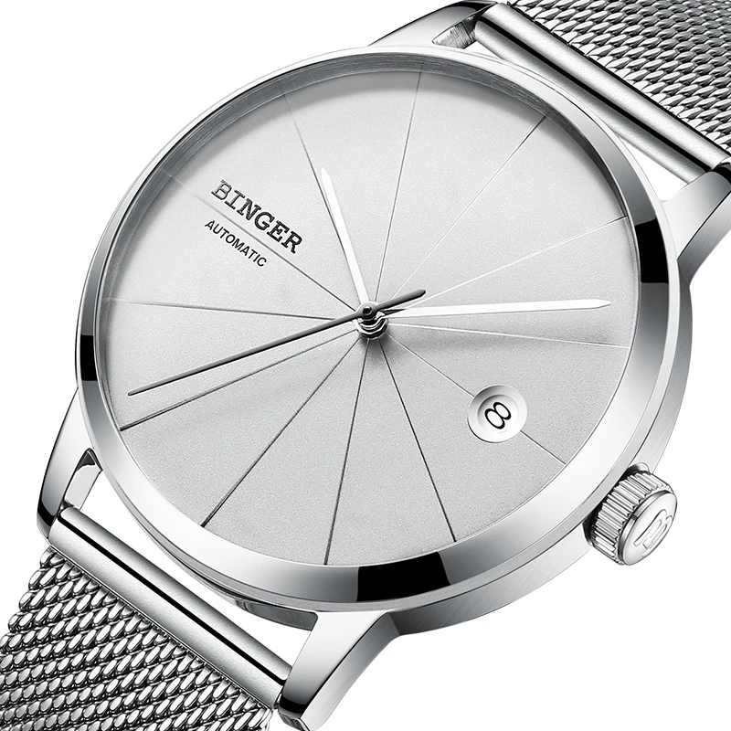 Часы мужские механические водонепроницаемые с сапфировым стеклом|hombre|hombre reloj |