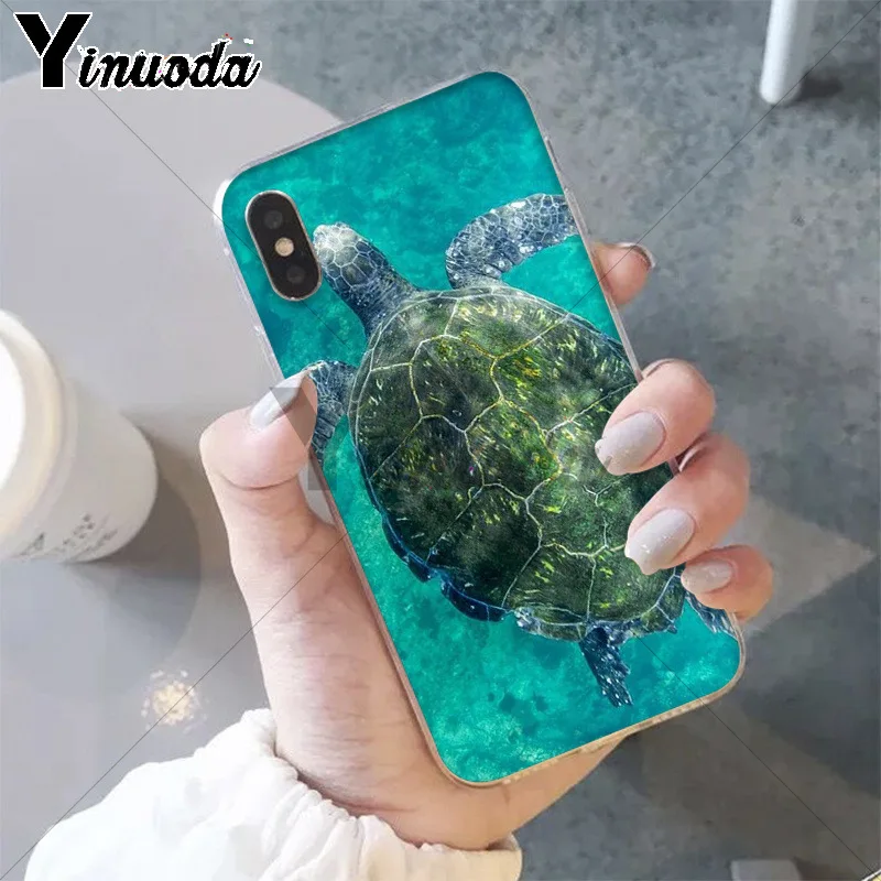 11pro MAX Акварельная черепаха ТПУ Мягкий силиконовый чехол для телефона iPhone X XS 6 6s 7