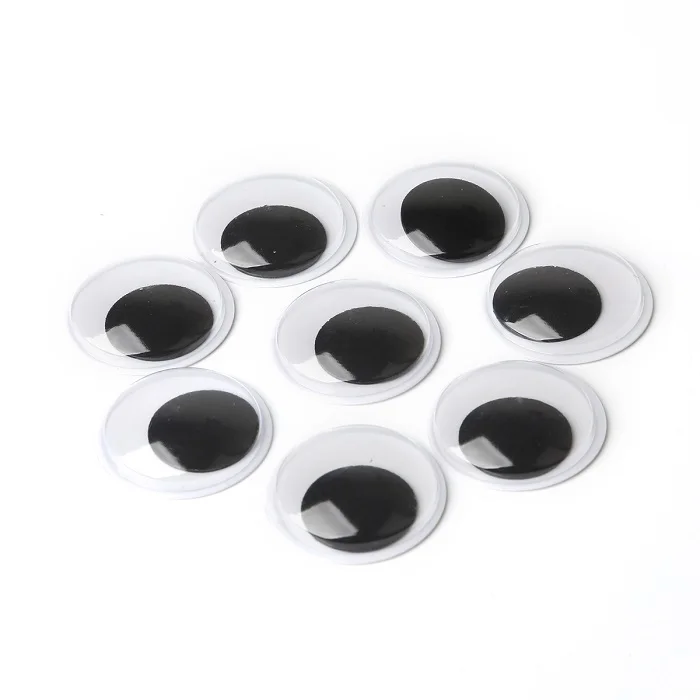 24mm 50pcs 4-24 мм самоклеющиеся шатающиеся гуглые глаза для одежды Скрапбукинг мягкие Аксессуары для игрушечной куклы DIY товары для рукоделия - Цвет: 24mm 50pcs