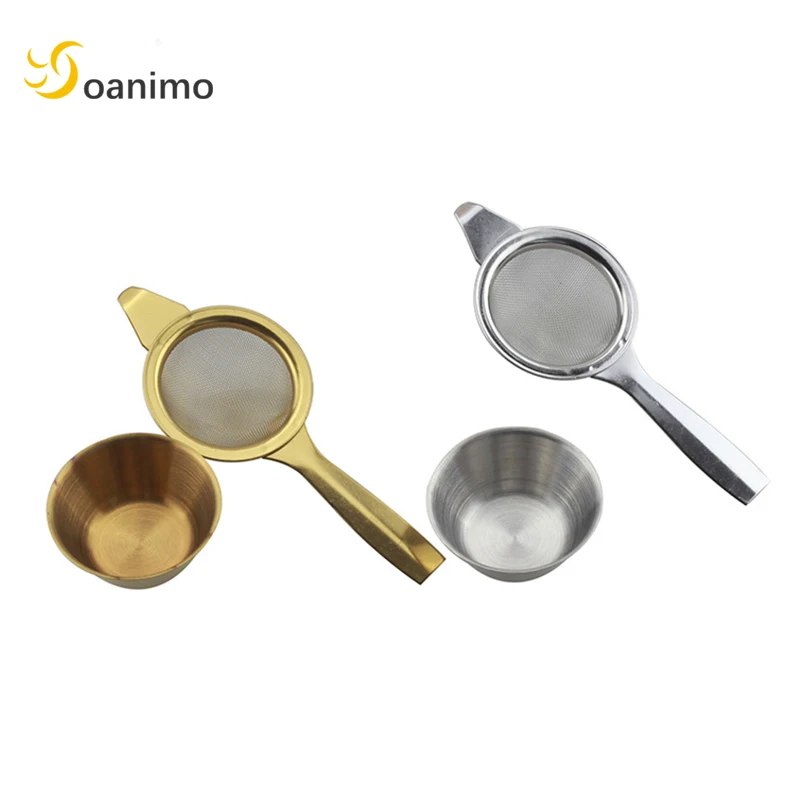 Soanimo Чай заварки + чашки Нержавеющая сталь фильтр простой Форма с длинной ручкой