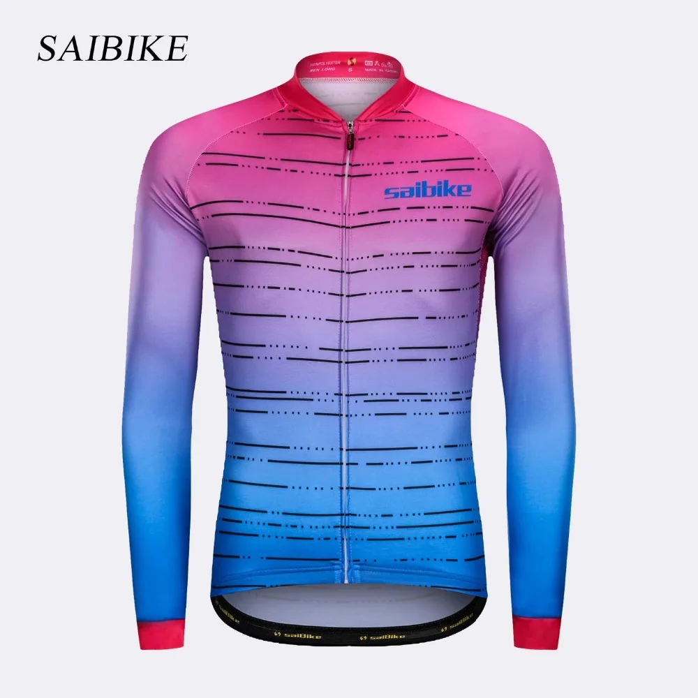 Saibike Велоспорт Джерси мужская с длинным рукавом весна осень велосипед Топы MTB дышащая одежда спортивная одежда Ropa ciclismo