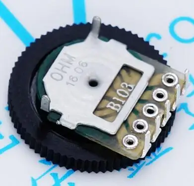 Duplex Pot 10K B103 50K B503 16*2mm 5Pin Gear Potentiometer Dial potentiometer x 100PCS | Электронные компоненты и