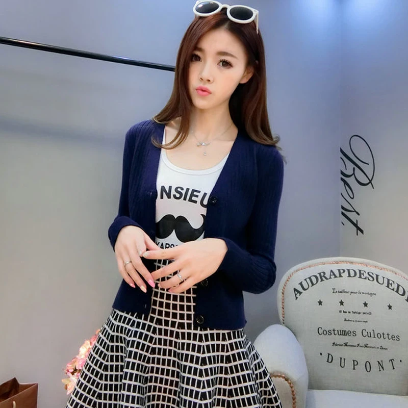 YUNSHUCLOSET 2017 Новый Модный женский вязаный высококачественный кашемировый кардиган