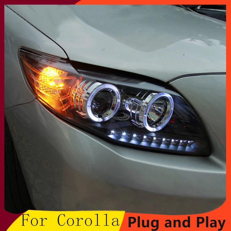 Автомобильные фары KOWELL для Toyota Corolla 2008 2010 Altis светодиодный ные DRL биксеноновые