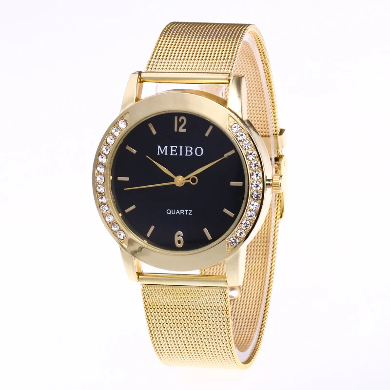 Часы наручные женские кварцевые изысканные водонепроницаемые с кожаным