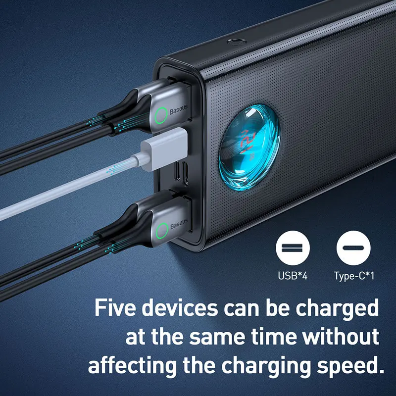 Внешний аккумулятор с портом USB Type-C и поддержкой быстрой зарядки 30000 мАч |
