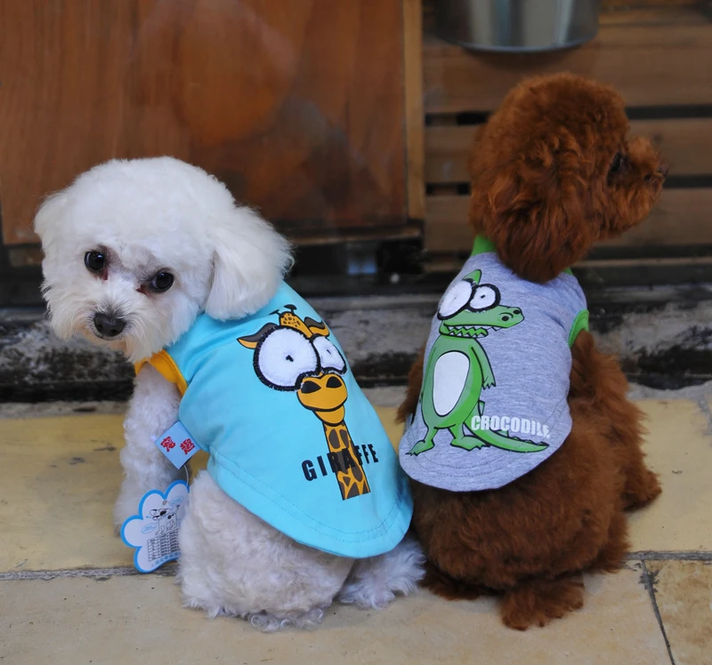 Милая летняя одежда для домашних животных собак 100% хлопок большой глаз