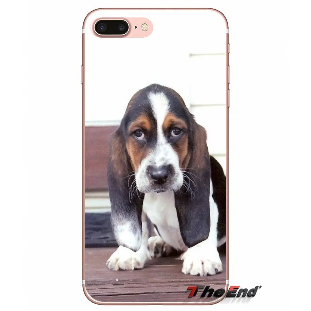 Аксессуары Чехлы для iPhone X 4 4S 5 5S 5C SE 6 6S 7 8 Plus Samsung Galaxy J1 J3 J5 J7 A3 A5 2016 2017 Basset Hound Dogs |