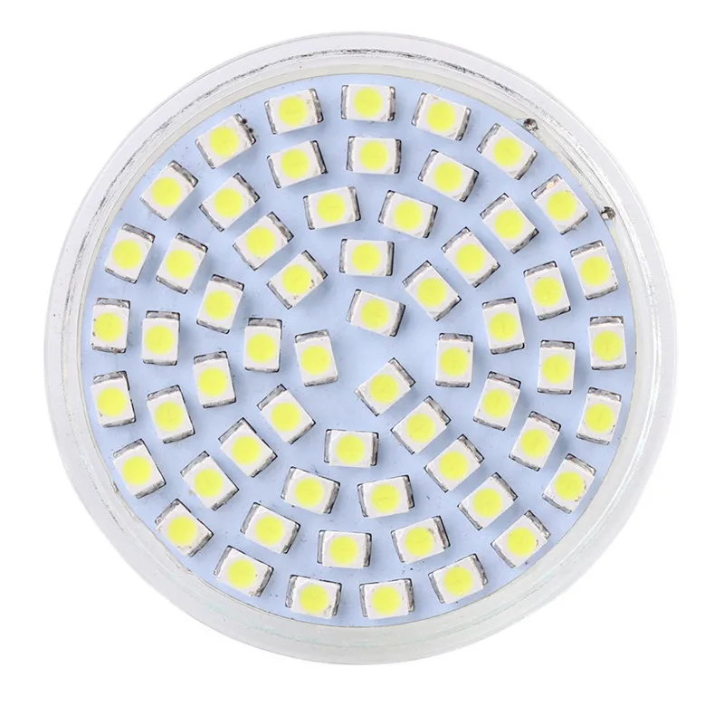 5 шт./лот MR16 GU10 GU5.3 60 светодиодов SMD3528 12 В 220 7 Вт Светодиодная лампа Теплый/Холодный