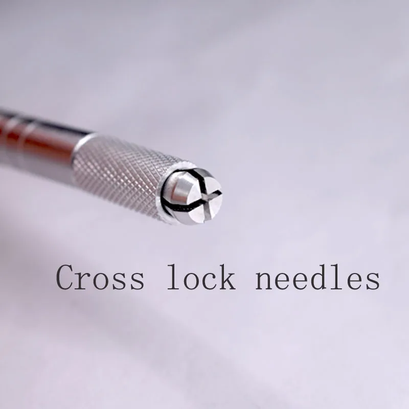 Ручка для татуировки микроблейдинга 1 шт. дополнительно Серебристая и красная