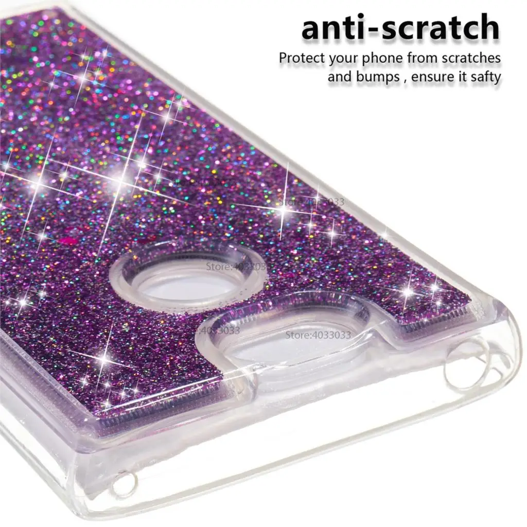 ТПУ чехлы для sony Xperia XA2 H3113 H3123 H3133 динамический поток жидкости флэш-Crystal Clear задняя