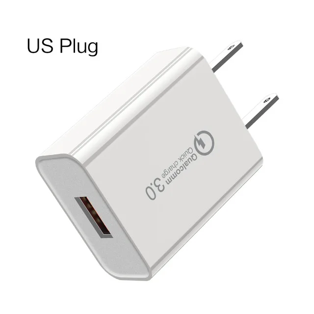 US Plug 18 Вт Путешествия стены Carregador Portatil быстрый USB мобильный телефон зарядное устройство Cargador для Apple iphone Oplader Caricatore Quick Charge 3,0 - Тип штекера: US Plug