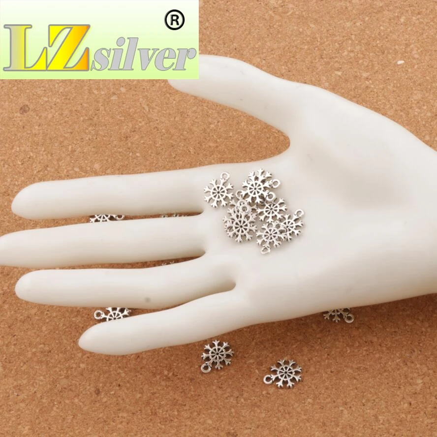 

Small Snowflake Charm Beads 11x13.2mm 300pcs zinc alloy Pendants Fashion Jewelry DIY Fit Bracelets Necklace Earrings L734