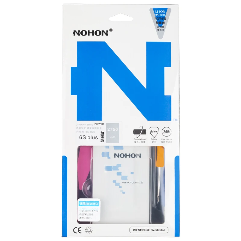 Аккумулятор NOHON для iPhone 6S Plus 2750 мАч с машинными инструментами|Аккумуляторы
