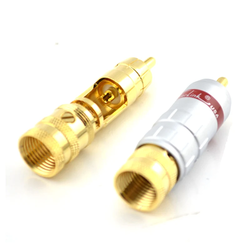 4 шт Новый brandSilverlink 24K позолоченный RCA Мужской адаптер|adapter|adapter rcarc adapter |