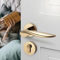 gold door handles for interior door lock set mechanical lock for bedroom 8037y