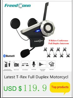 FreedConn T-MAX домофон полный дуплекс Bluetooth мотоцикл переговорные езда гарнитура 6 гонщиков группа домофон с FM радио