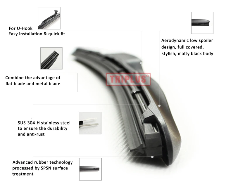 Hybrid Wiper Blade for SUZUKI SX4 (2006-Onwards) 1 set U HOOK Front Windscreen Windshield Wipers Hatchback/Sedan/S-Cross |