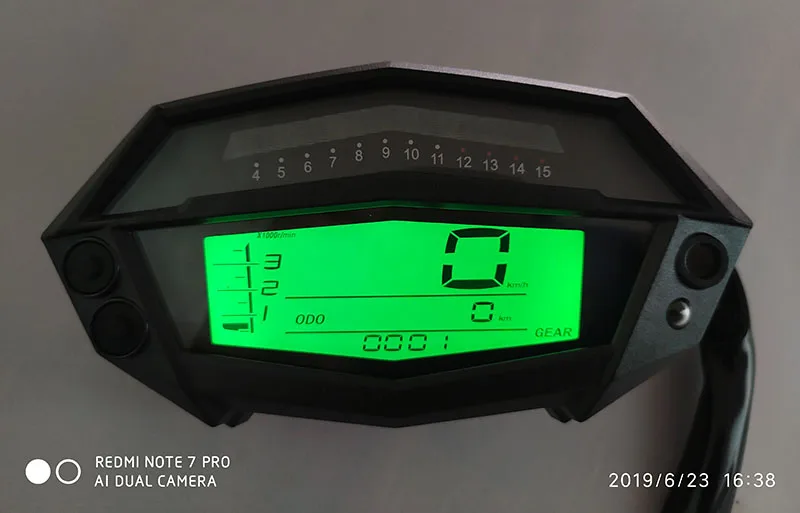 TKOSM мотоцикл спидометр Отрегулируйте 7 цветов 299KMP ЖК-цифровой спидометр одометр тахометр для Kawasaki Z1000 модификация