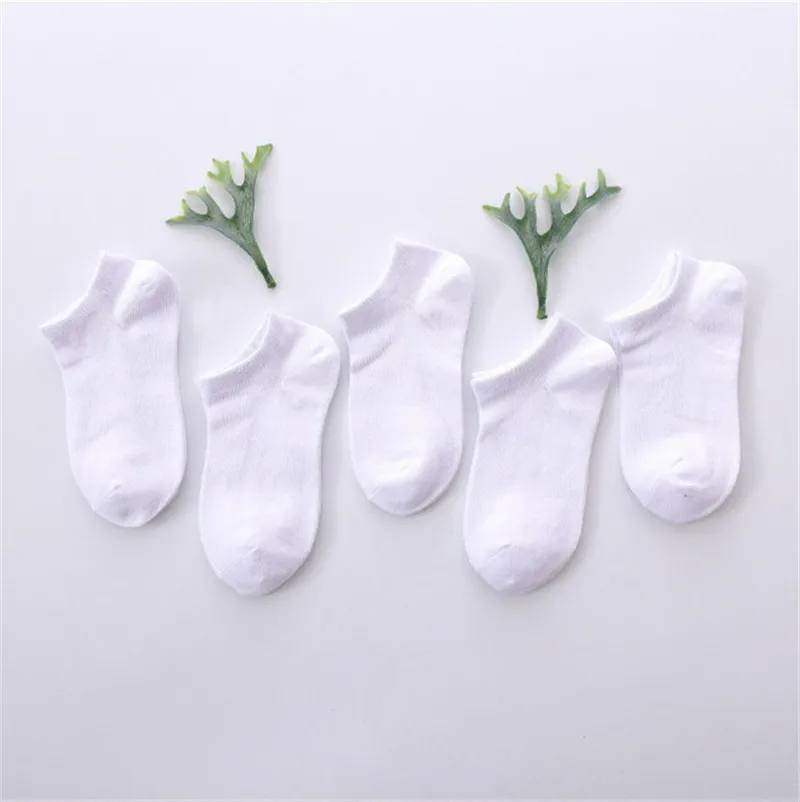 Baby Socks 5 Pairs/lot Boys Girls Pure White Socks Cotton Soft Newborn Babies Loose Comfortable Socks Kids School Sport Clothes