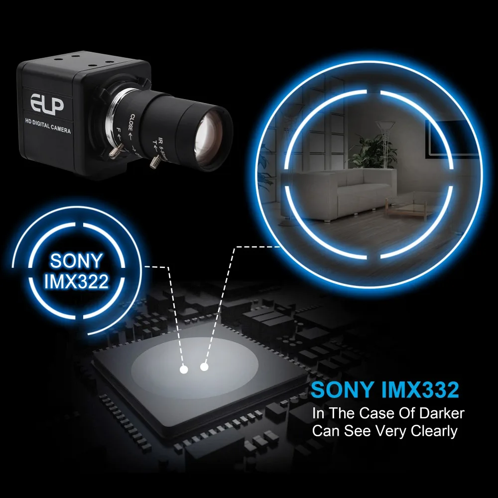 USB-камера видеонаблюдения 5-50 мм 30 кадров/с 1080P | Безопасность и защита