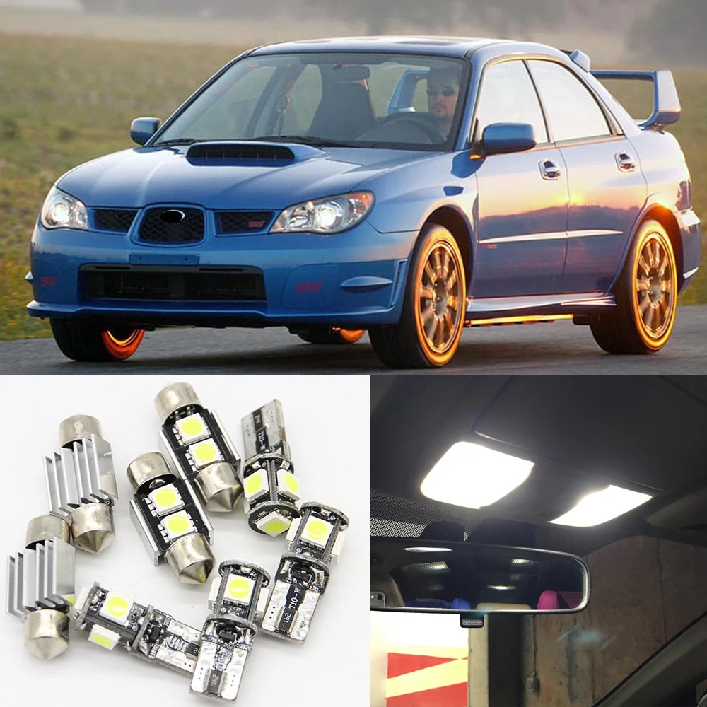 8 шт. Светодиодная лампа для освещения салона автомобиля Subaru Impreza 2002-2007 купольная