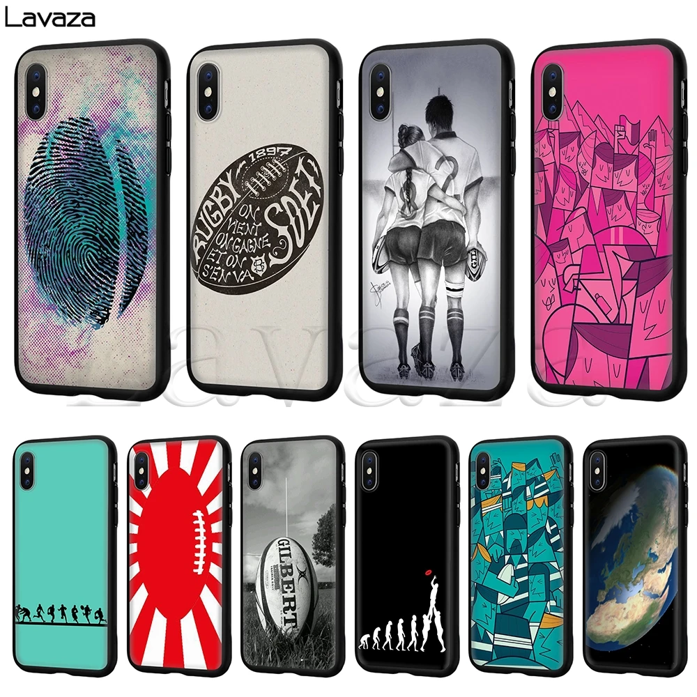 Lavaza регби мяч спорт силиконовый мягкий чехол для iPhone 11 Pro XS Max XR X 8 7 6 6S Plus 5 5S SE
