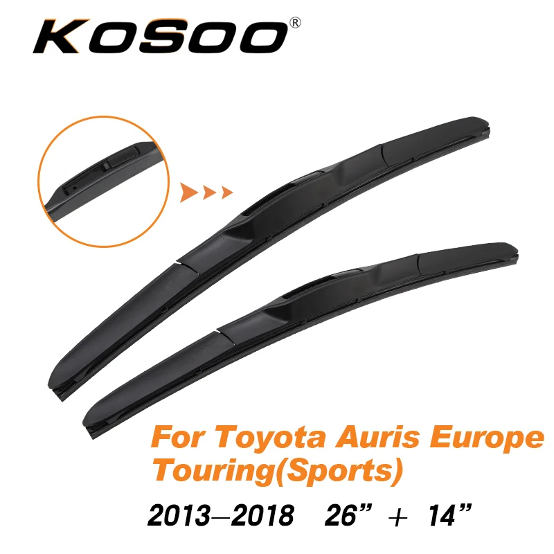 2013-2018 S-2614 KOSOO для TOYOTA Auris Japan Hatchback/Europe Touring Sports модель 2006 до Авто щетки стеклоочистителя стиль - Цвет: 2013-2018 S-2614