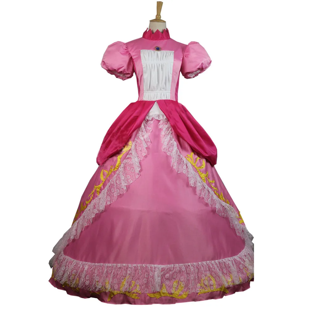 Платье принцессы Super Bros розового цвета персикового для косплея 2021|pink cosplay dress|cosplay
