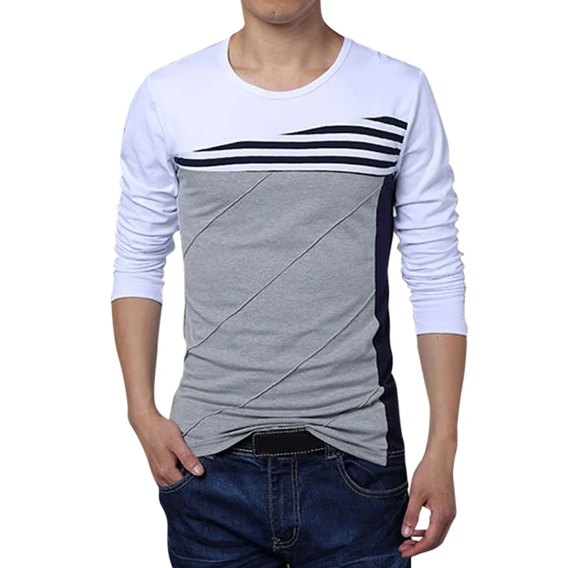 Лидер продаж 2017 новые брендовые модные футболки с длинными рукавами и круглым