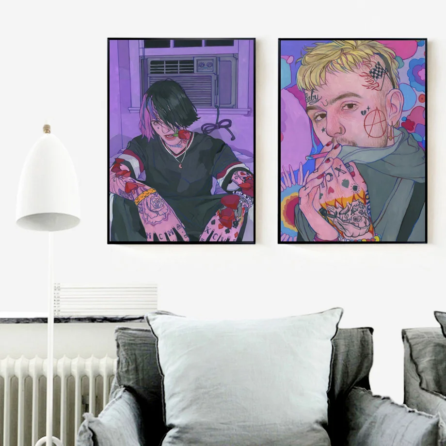 HD Печатный постер Lil Peep музыка звезда певица холст настенное украшение домашнее