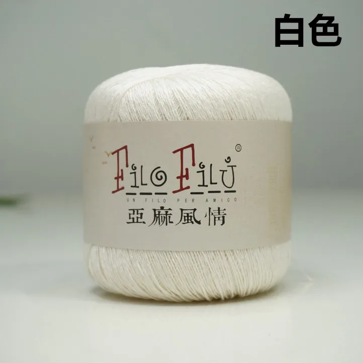 Бесплатная доставка 40 г/шар 100% льняная пряжа ручной работы с крючком для накидки |