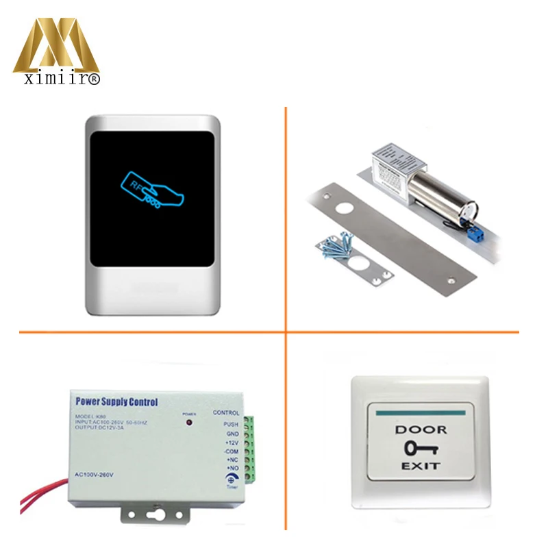Good Quality Access Control M07 Kit With Electromagnetic Lock/12V3A Power Supply/Infrared Exit button IP65 Controller | Безопасность и