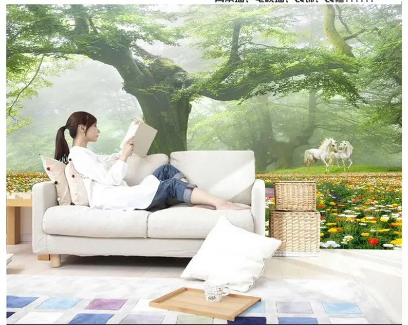 Обои для стен 3d живые обои Фэнтези лес ТВ фон ванной комнаты | Обустройство дома