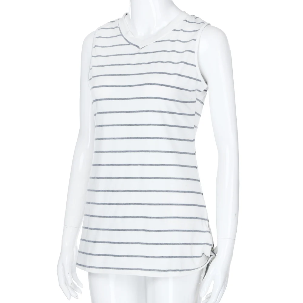 Женская спортивная футболка в полоску свободный беговой жилет для йоги Мягкий