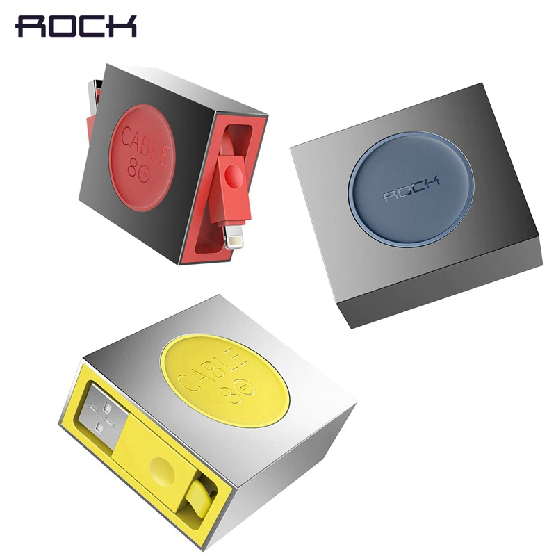 2 шт./лот Выдвижной USB кабель для iPhone X 8 7 6S 6 5 ROCK растягивающийся быстрой зарядки
